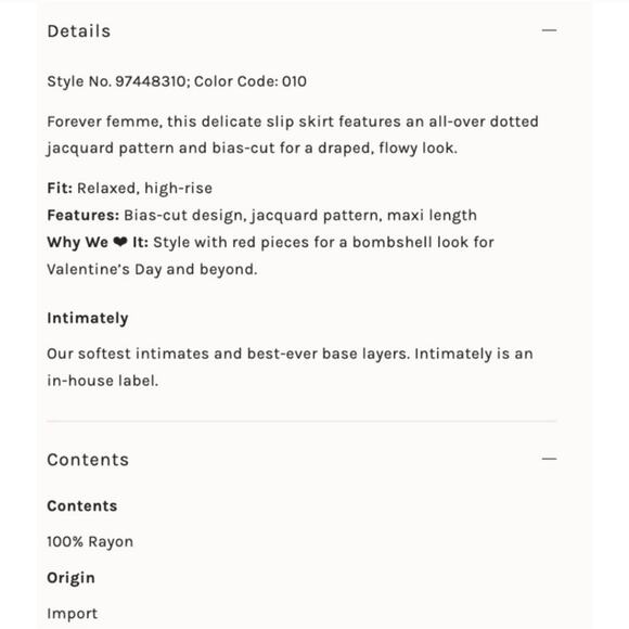 Intimately Free People NWT Sweet On You Bias Half Slip Skirt Maxi Clean Ivory L - Picture 4 of 10